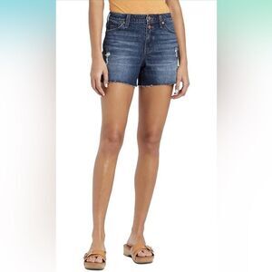 NWT Universal Thread Size 00 Vintage Stretch Denim Blue Jean Shorts Midi